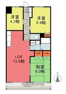 イーストパレス【403号室】の間取り