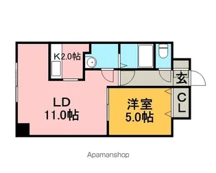 ノール山鼻【8階】の間取り