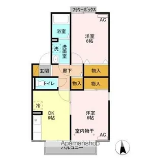 マロングレイス B【1階】の間取り