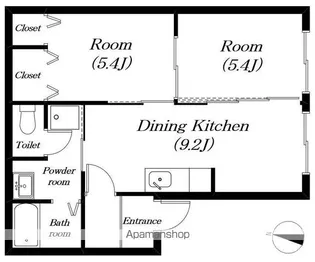 レジョナーレ大津京【102号室】の間取り