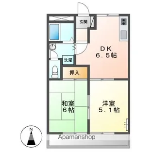 メゾンクレストール【1階】の間取り