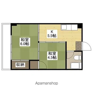 シャトー舟入【4階】の間取り