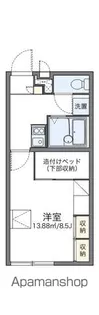 レオパレスやすえもん【2階】の間取り