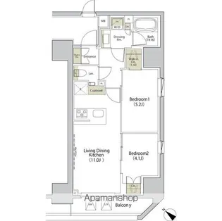 ザ・パークハビオ江古田【6階】の間取り