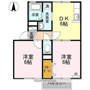 ビッグベアハイツA・B【2階】の間取り