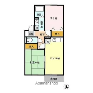 ペイサージュドミール【1階】の間取り