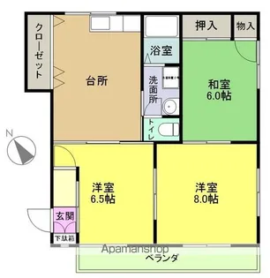 コーポYANO 1号・2号・3号【1階】の間取り