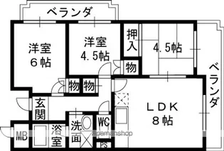 平安ハイツ【7階】の間取り