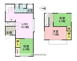 福井県福井市北四ツ居2丁目【一戸建】の間取り