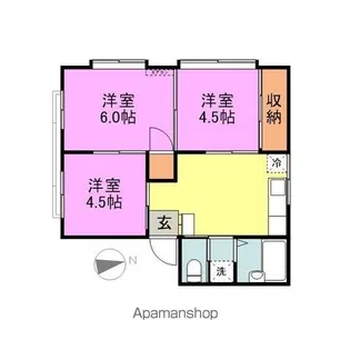 グランパレ・S【A-2号室】の間取り