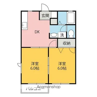 レジデンスみなみEFGH【2階】の間取り