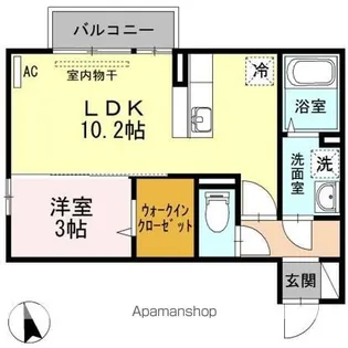 スカイブルーA【2階】の間取り