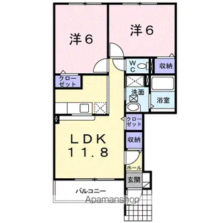 ベルアンジュ【1階】の間取り