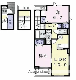 仮)六高台5丁目アパートⅡ【3階】の間取り