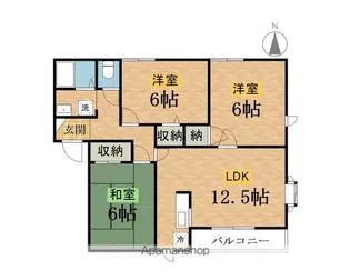 東京都八王子市石川町【アパート】の間取り