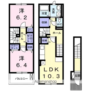 福岡県久留米市荒木町荒木【アパート】の間取り