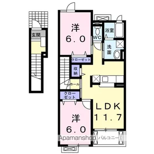 ブリッサA【2階】の間取り