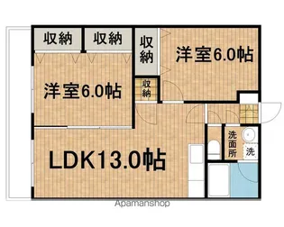 シャルマン・ショコラ【303号室】の間取り