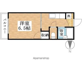 ウィング天花寺【205号室】の間取り