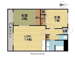 コーポ後藤C【203号室】の間取り