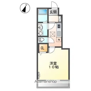 イニシオ A【102号室】の間取り