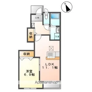プレイアディ【1階】の間取り