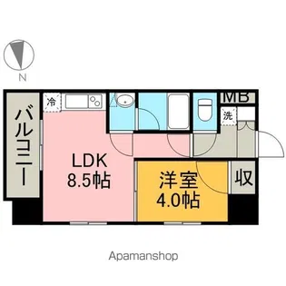 LaSante東別院【8階】の間取り