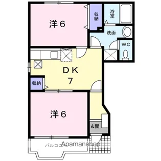 ベルフラワーF【1階】の間取り