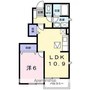 トゥインクルⅢ【1階】の間取り