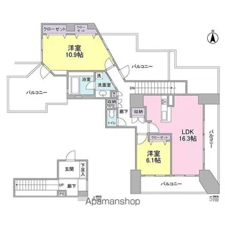 ロイヤルステージ目白【4階】の間取り