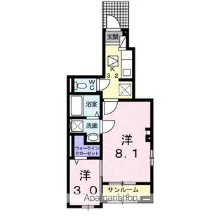 UH浅野【101号室】の間取り