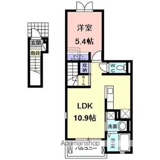 ウエストスワンプC【2階】の間取り