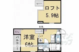 HALE MAHALO【103号室】の間取り