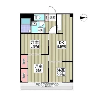 ハウズマンション【5階】の間取り