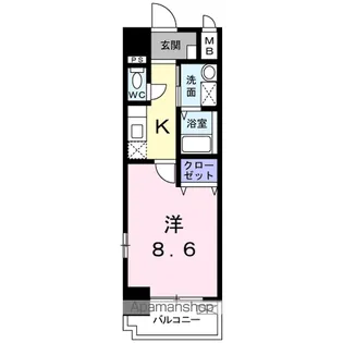 カーサフィオーレ中広通り【7階】の間取り