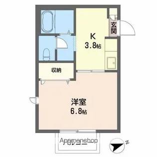 S・ドミール【202号室】の間取り