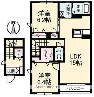 プロヌーブ三条【2階】の間取り