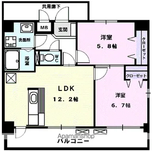 エターナル・スクエア【3階】の間取り