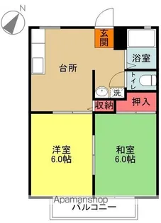 サンシティー平成【B202号室】の間取り