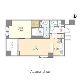 シティハウス東京新橋【5階】の間取り
