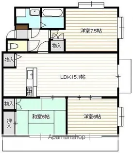 スカイビュー高須台【202号室号室】の間取り