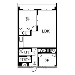 グランドール藤ヶ丘東【【402】号室】の間取り