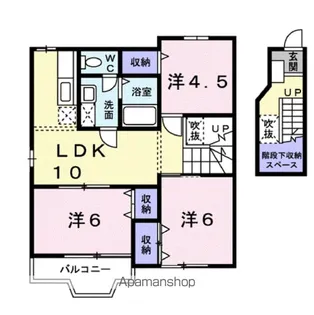 ラヴィング・ヴィラB【2階】の間取り