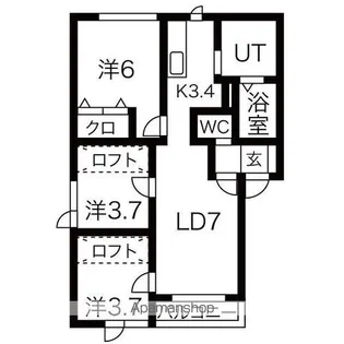 グランドールK【2階】の間取り