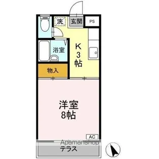マルマツハイツ B【1階】の間取り