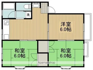 ナイスコーポD棟【101号室】の間取り