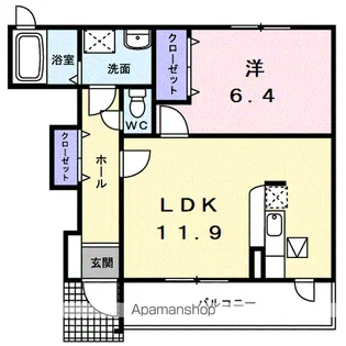 アイリス【1階】の間取り
