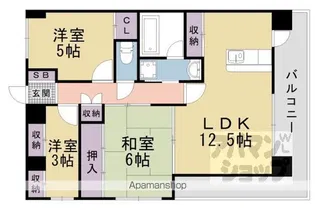 フレンド・ワンIII【501号室】の間取り