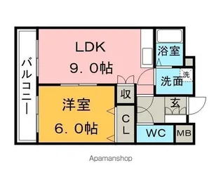 ベルセゾンⅡ【305号室】の間取り