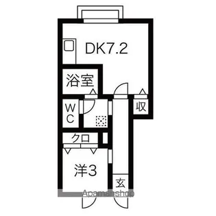 グラティア長町南【105号室】の間取り